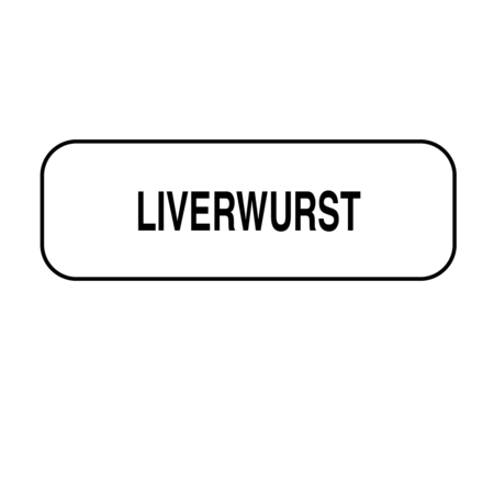 NEVS Liverwurst Label 1/2" x 1-1/2" DIET-535